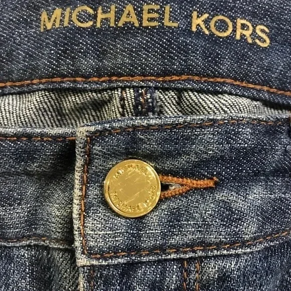 Michael Kors Sexy Boyfriend Jeans 6 Studded Cuff Crop - Picture 10 of 10